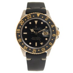 Rolex Yellow Gold Stainless Steel Gilt Dial GMT Master Automatic Wristwatch 5