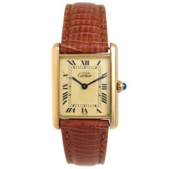 Cartier Classic Vermeil Tank Quartz Wristwatch