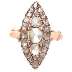 Georgian Gold and Rose Cut Diamond Ring