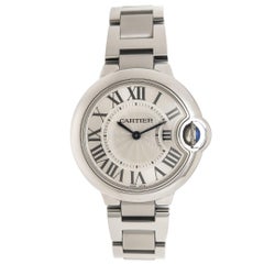 Cartier Stainless Steel Ballon Bleu Mid-Size Quartz Wristwatch