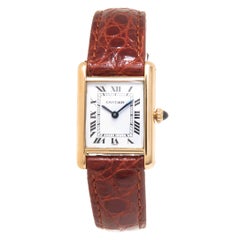 Cartier Ladies Yellow Gold Classic Tank Manual Wind Wristwatch