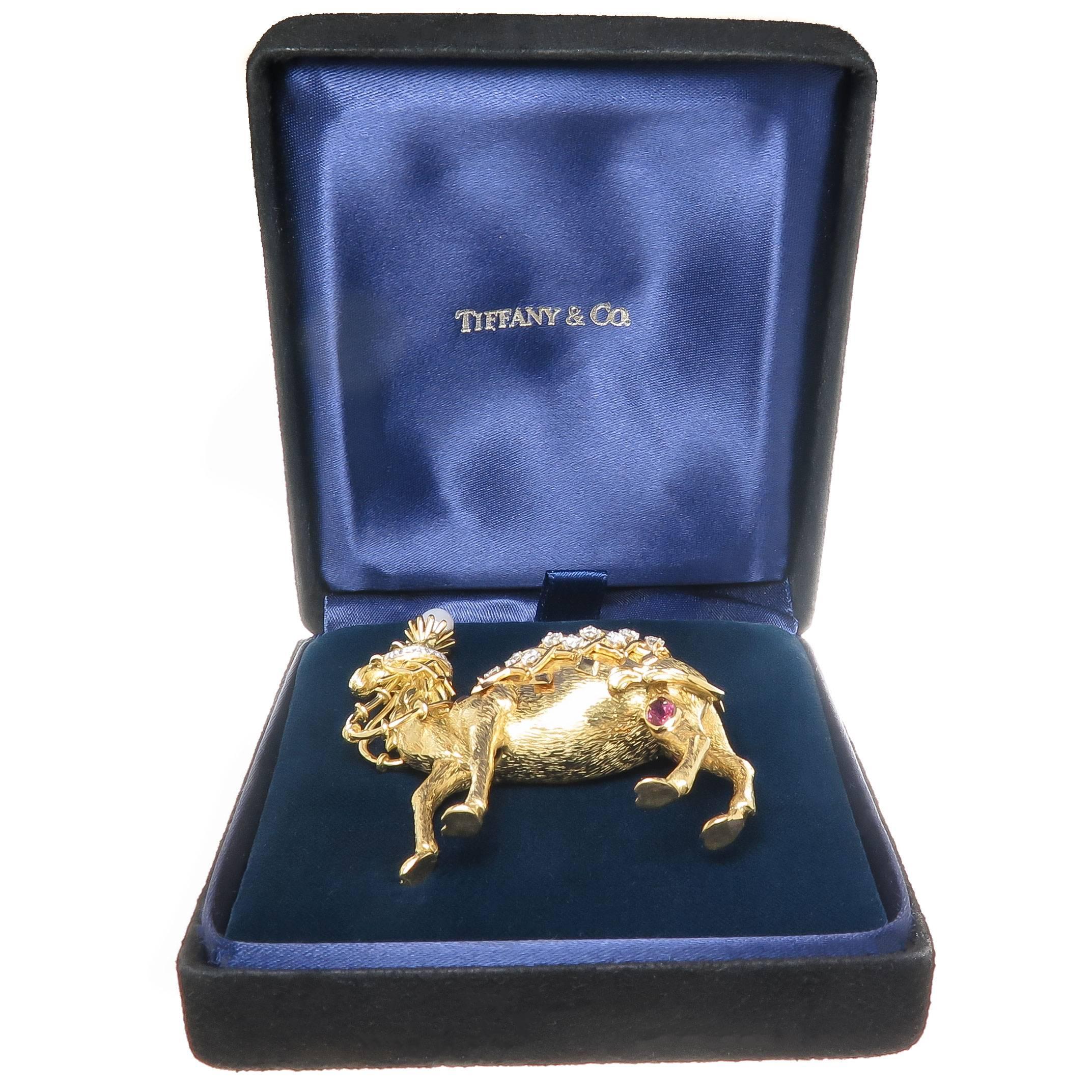 Jean Schlumberger for Tiffany & Co. Large Camel Brooch In Excellent Condition In Chicago, IL