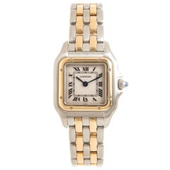 Cartier Ladies Yellow Gold Stainless Steel Panthere Quartz Wristwatch