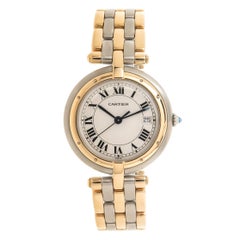 Cartier Yellow Gold Stainless Steel Panthere Ronde Quartz Wristwatch