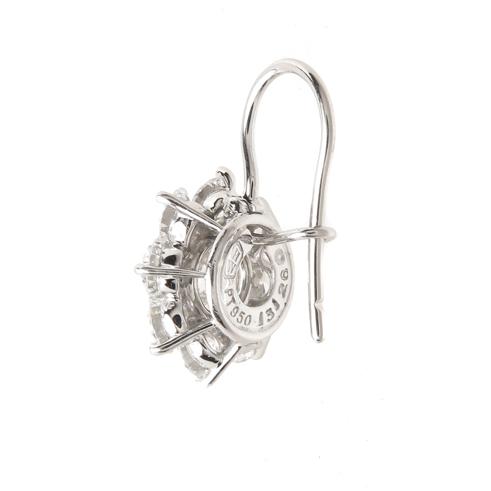Harry Winston Sunflower Diamond And Platinum Earrings At 1stdibs