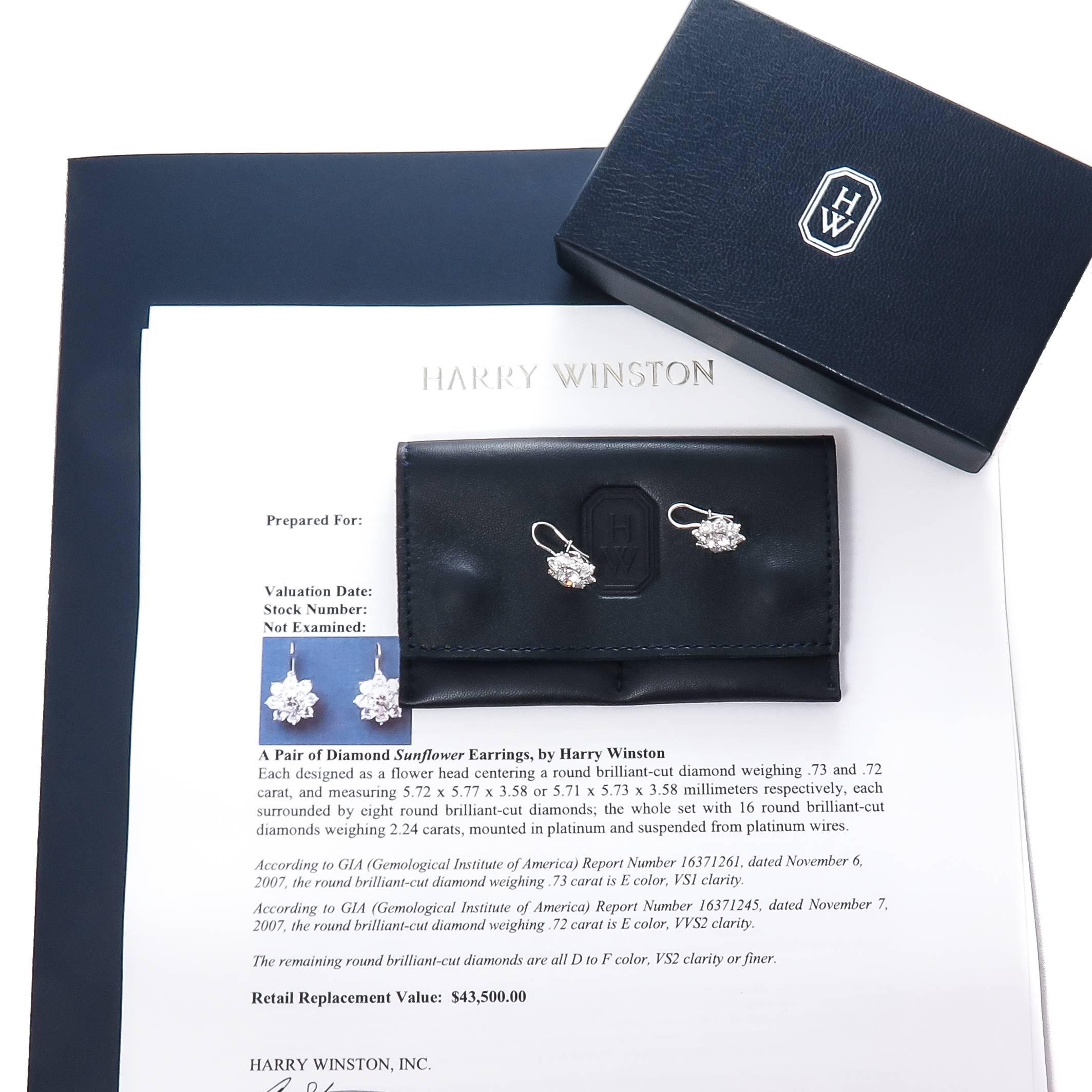 harry winston sunflower earrings price