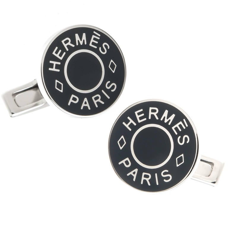 Hermes Classic Logo Cufflinks at 1stDibs hermes cufflinks