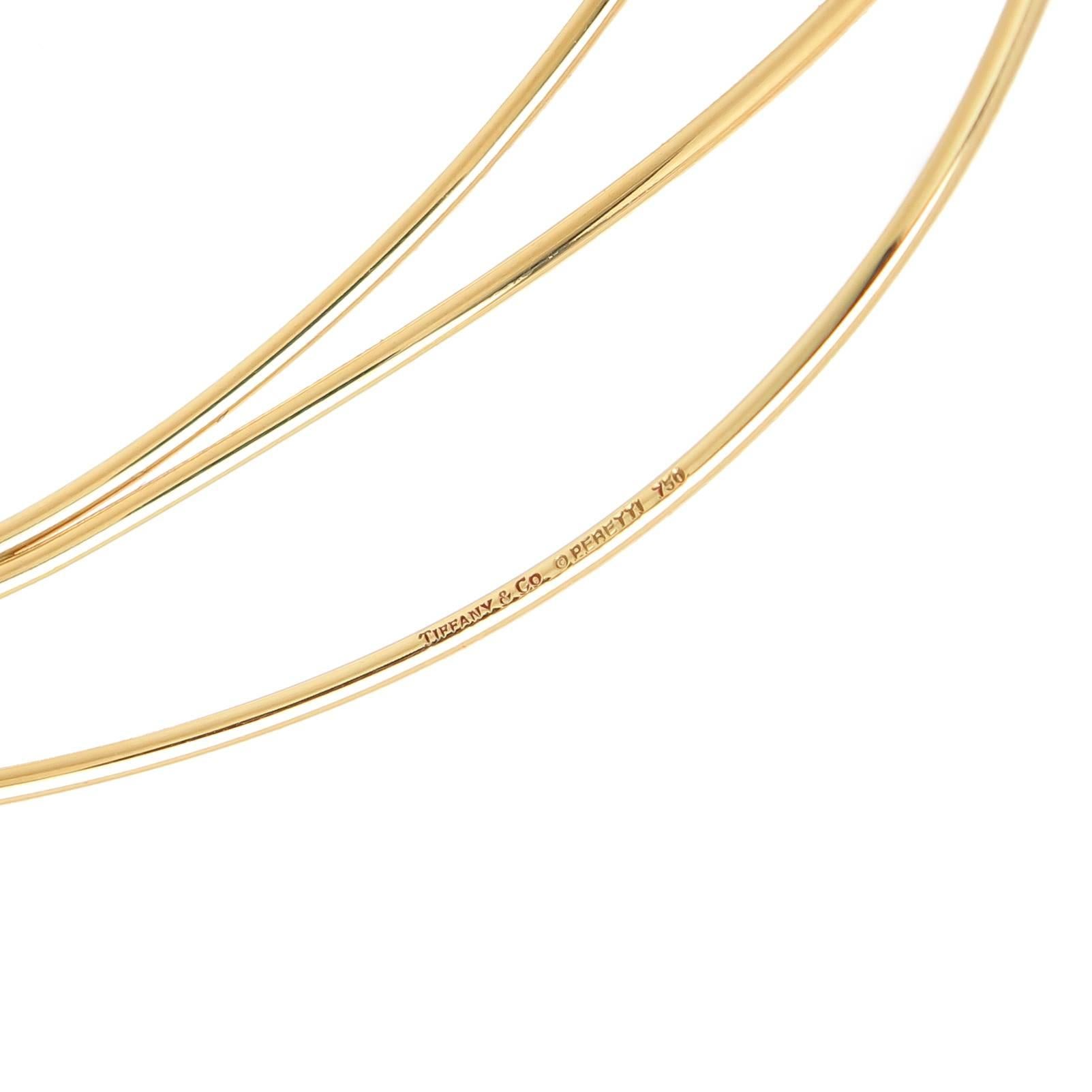 Circa 2016 Elsa Peretti for Tiffany & Company 18K yellow Gold 3 Row 