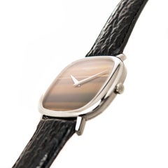 Vacheron Constantin White Gold Tiger Eye Dial Large Manual Wristwatch