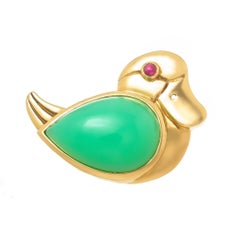 Tiffany & Co. Gold and Gem Set Duck Brooch