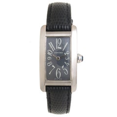 Cartier Ladies White Gold Tank American Quartz Wristwatch 9