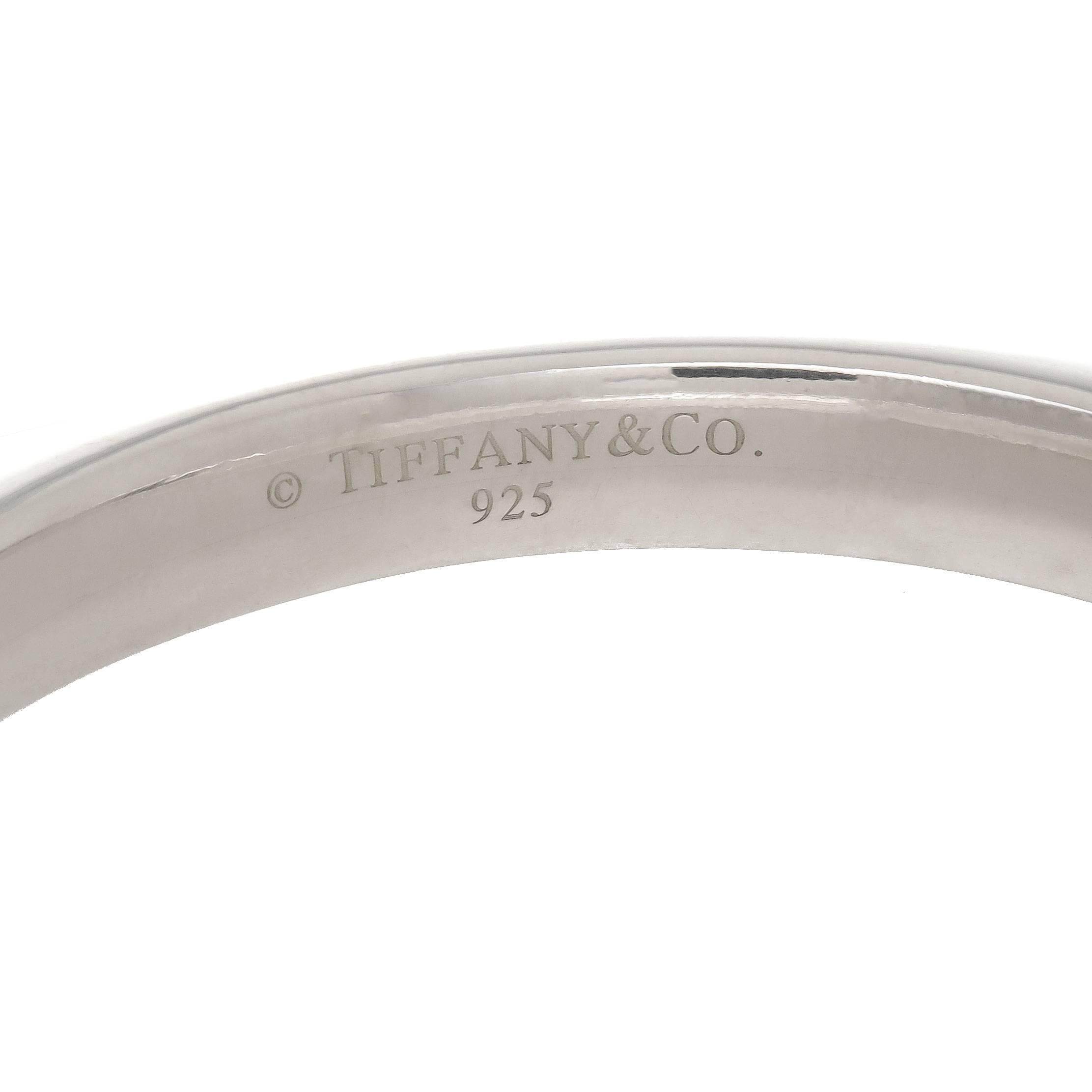 Circa 2000 Tiffany & Company Sterling Silver Square Cushion Bracelet. measuring 3 X 3 Inches with an inside measurement of 7 3/8 inch. 