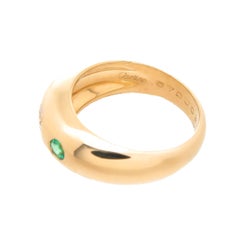Cartier Three-Stone Gold and Gem Set Ring