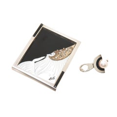 Erte "Beloved" Gold Silver and Gem Set Pendant Brooch