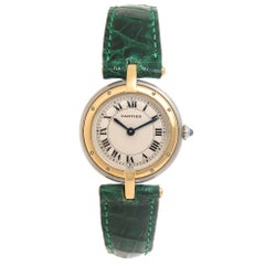 Cartier Ladies yellow Gold Stainless Steel Panther Ronde Quartz Wristwatch