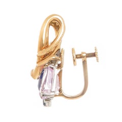 Oscar Heyman Retro Multi-Color Sapphire Gold Earrings