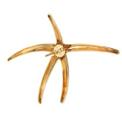 Tiffany & Co. Elsa Peretti Yellow Gold Star Fish Earrings