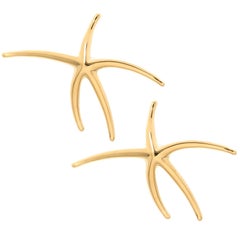 Tiffany & Co. Elsa Peretti, boucles d'oreilles étoile de poisson en or jaune