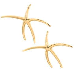 Tiffany & Co. Elsa Peretti Yellow Gold Star Fish Earrings