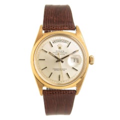Rolex Yellow Gold President Day Date Pie Pan Dial Automatic Wristwatch Ref 1802