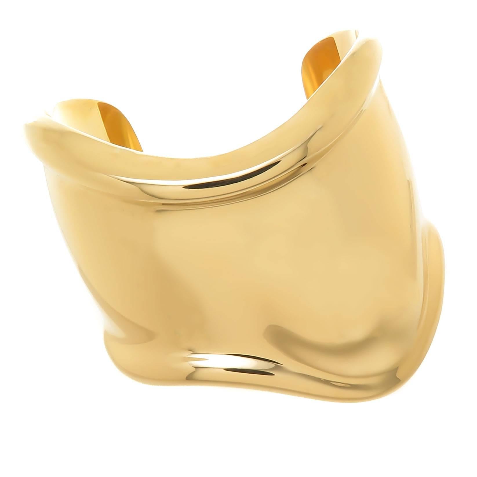 Tiffany & Co. Elsa Peretti Gold Bone Cuff Bracelet