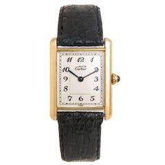 Cartier Vermeil Must de Cartier Classic Tank Quartz Wristwatch