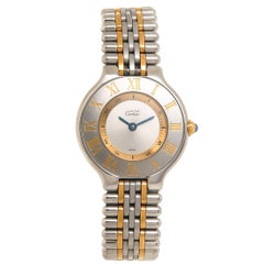 Cartier Ladies Yellow Gold Stainless Steel Must de Cartier 21 Quartz Wristwatch