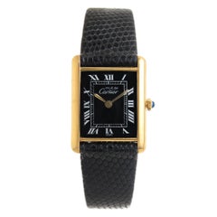 Cartier Vermeil Must de Cartier Classic Tank Quartz Wristwatch, circa 1990s