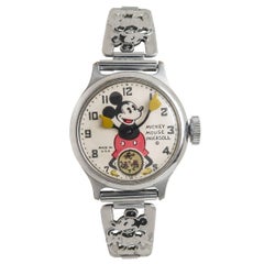 Ingersoll Stainless Steel Mickey Mouse Wristwatch with Important Provenance 1933