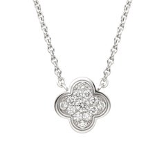 Van Cleef 
Arpels Alhambra White Gold and Diamond Pendant
