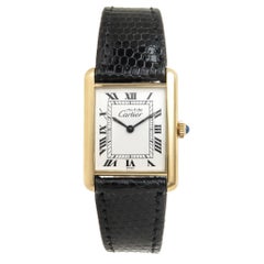 Cartier Must De Cartier Vermeil Classic Tank Mechanical Wristwatch