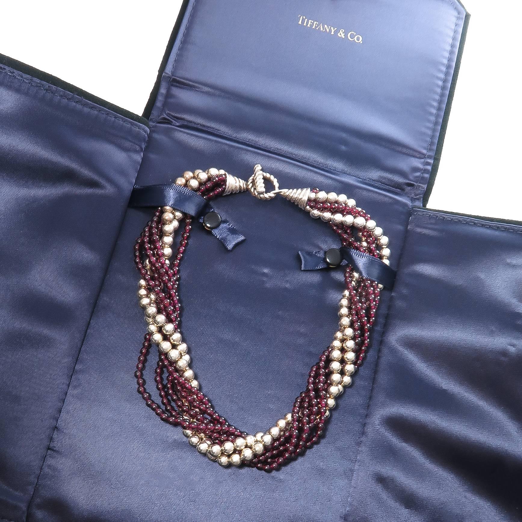 garnet necklace tiffany