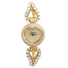 Piaget Ladies Yellow Gold Diamond Heart Classique Bracelet Quartz Wristwatch