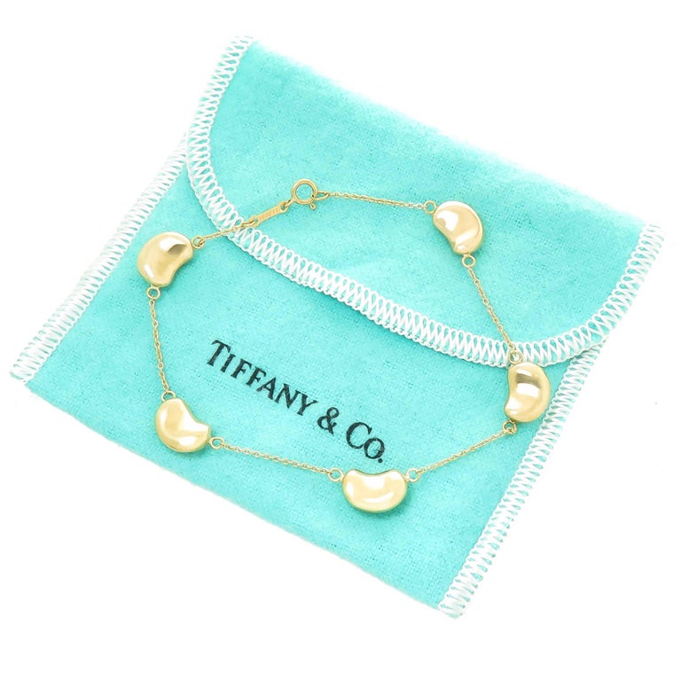 Tiffany And Co Elsa Peretti Yellow Gold Bean Bracelet At 1stdibs