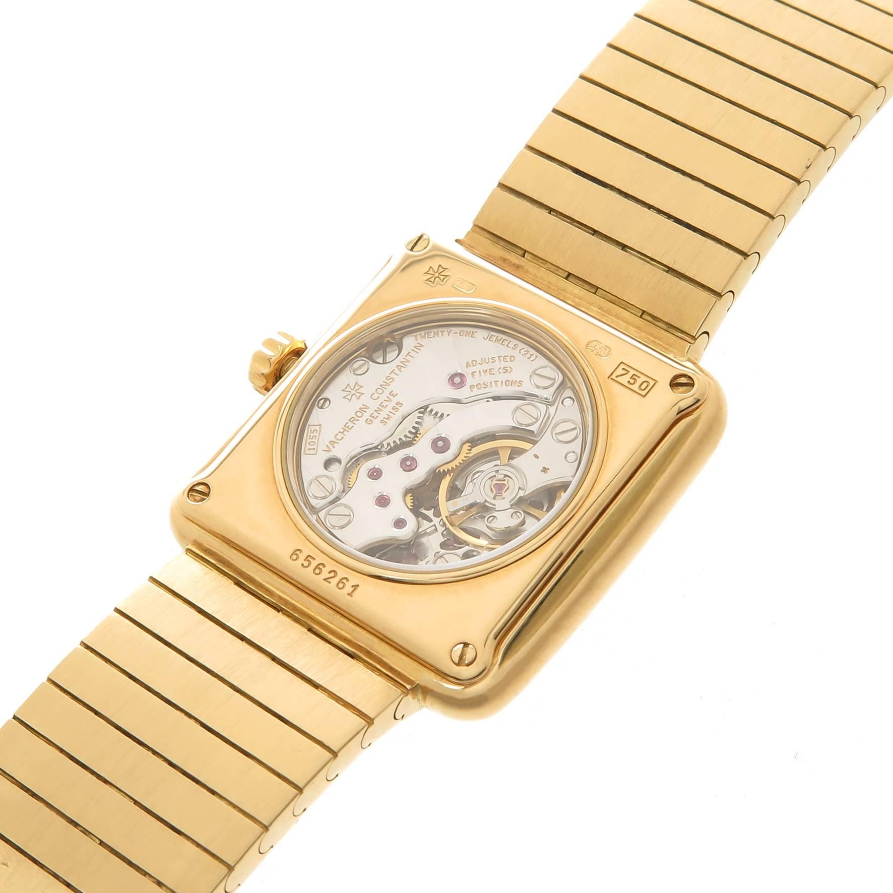 Round Cut Vacheron Constantin Ladies Yellow Gold Diamond High Jewelry Manual Wristwatch