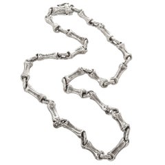 Tiffany & Co. Collier en bambou en acier inoxydable