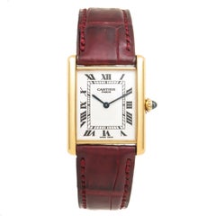 Montre-bracelet Cartier Classic Tank mécanique en or jaune:: circa 2000