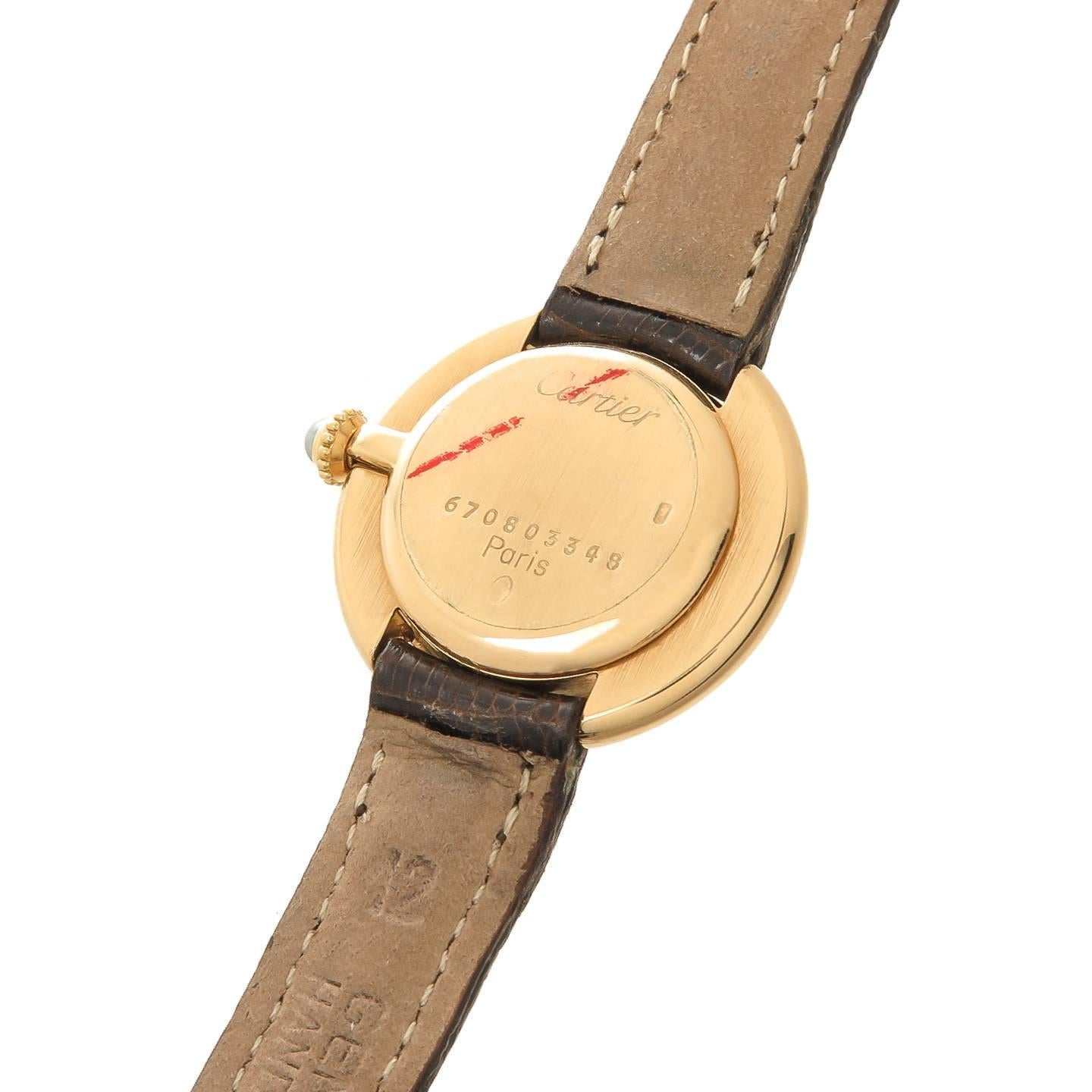 Cartier Ladies Yellow Gold Ceinture Mechanical Wristwatch, 1970s In Excellent Condition In Chicago, IL