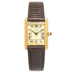 Cartier Ladies Vermeil Must De Cartier Tank Quartz Wristwatch, Circa 2000