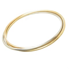 Cartier Trinity Bracelet In Gold At 1stdibs Cartier Trinity Tri Color Gold Bangle Bracelet 1980