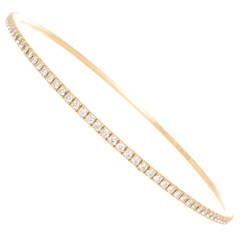 Tiffany & Co. Diamond Gold Metro Bracelet