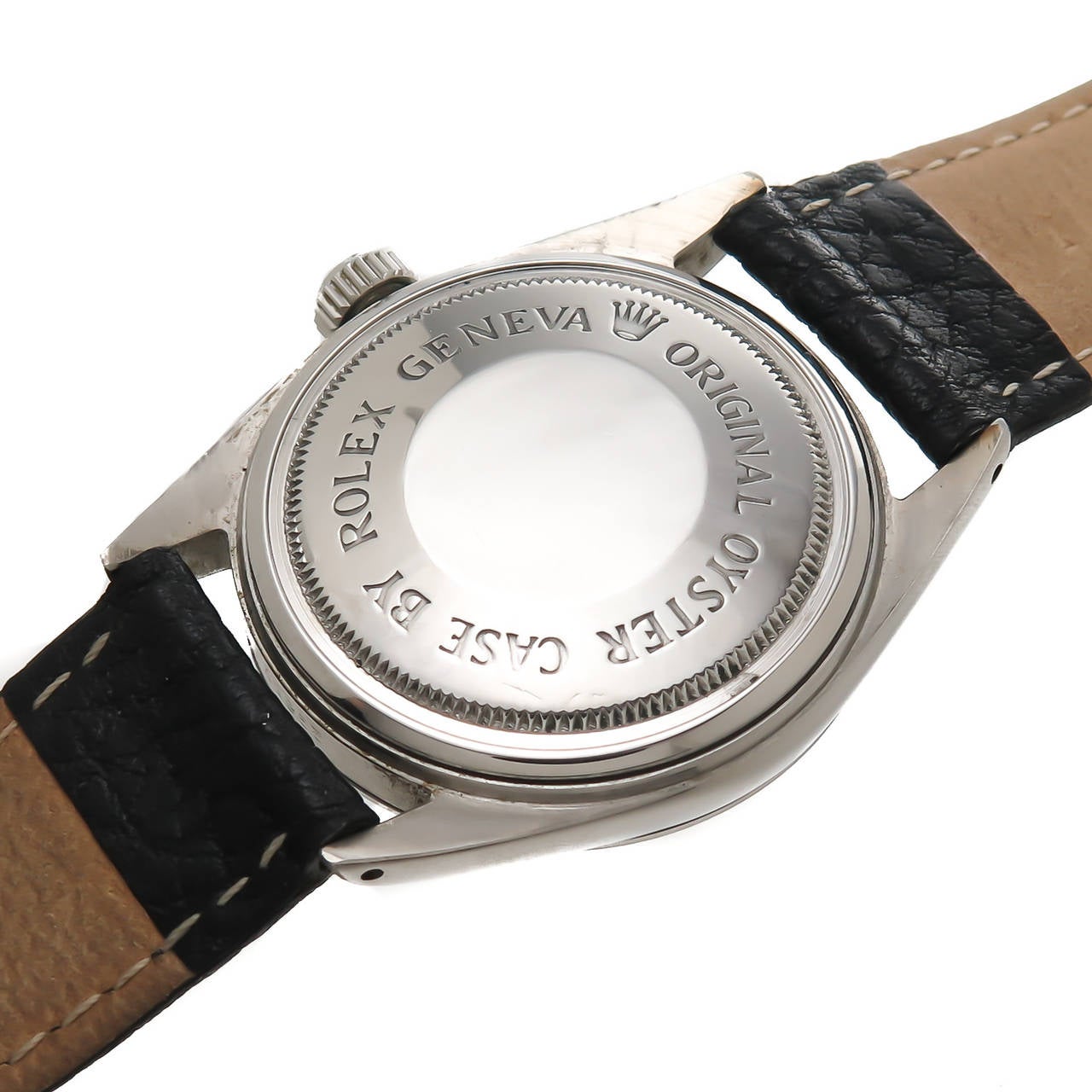 1960 référence 9050 Tudor Oyster Prince Ranger:: boîtier étanche en acier inoxydable de 34 MM. Calibre 2784:: mouvement automatique à remontage automatique. Cadran noir mat avec index et aiguilles luminescents et petit logo rose. Nouveau bracelet en