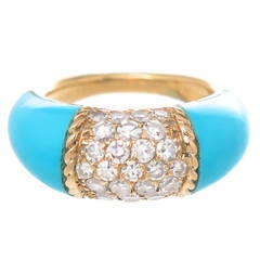 Van Cleef & Arpels Turquoise Diamond Gold Philippine Ring
