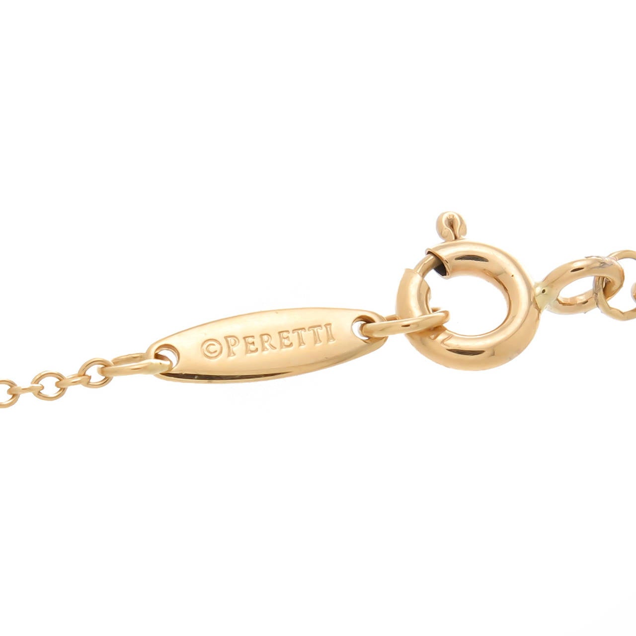 Women's Tiffany & Co. Elsa Peretti Diamond Gold Drop Necklace