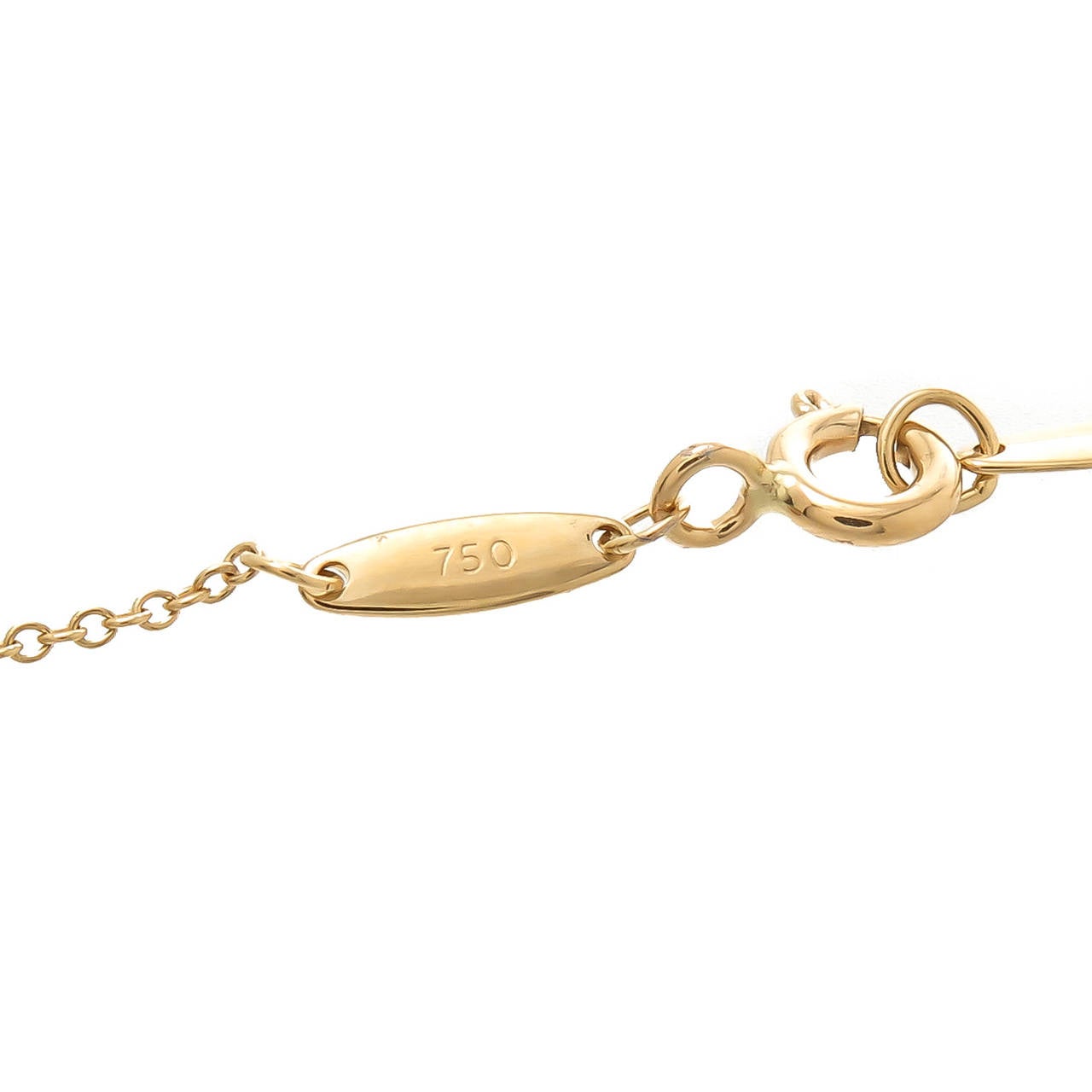 Tiffany & Co. Elsa Peretti Diamond Gold Drop Necklace 1