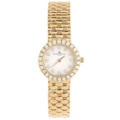 Baume & Mercier Lady's Yellow Gold Diamond Quartz Wristwatch