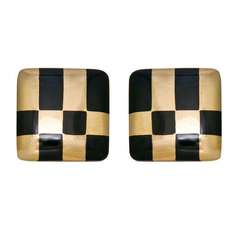 Tiffany & Co. Checkerboard Ear Clips
