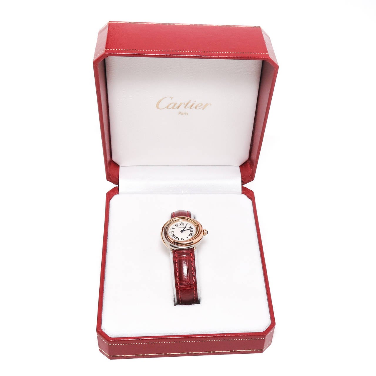 Cartier Lady's Three Color Gold Trinity Quartz Wristwatch 1