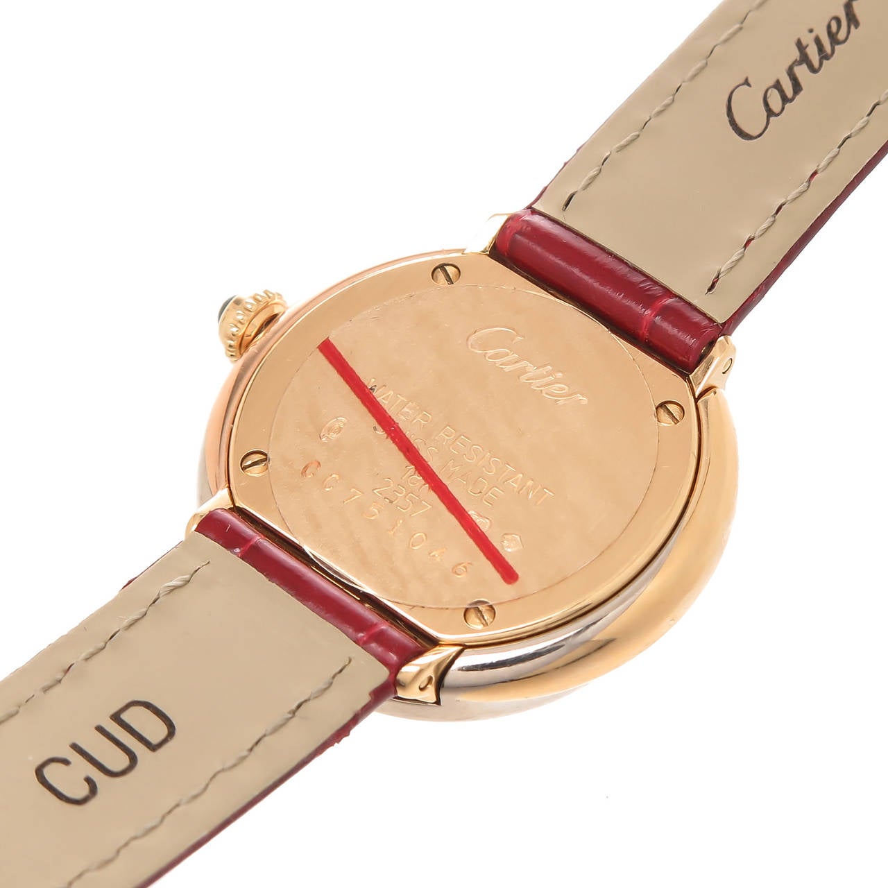 Women's Cartier Lady's Three Color Gold Trinity Quartz Wristwatch