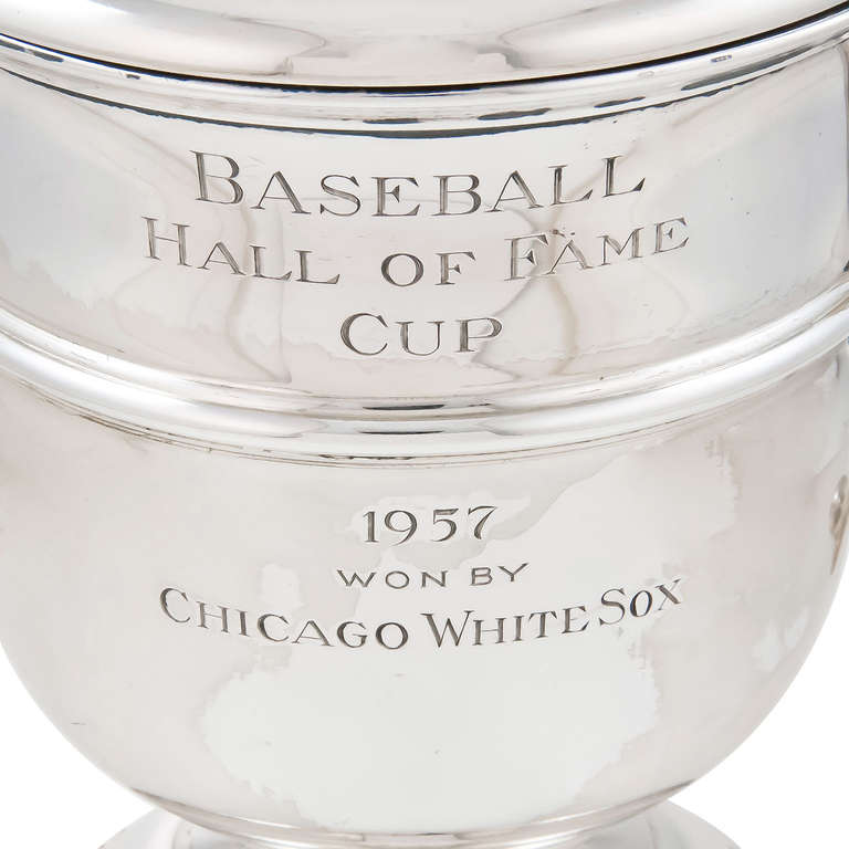Cartier Sterling Baseball hall of Fame Cup 1957 In Excellent Condition In Chicago, IL